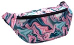 Saszetka nerka kolorowa, "abstrakcja pink"